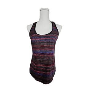 ATHLETA WOMEN’S TANK TOP – MULTICOLOR STRIPE – SIZE MEDIUM – STRETCH SCOOP NECK